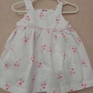Carter's Dress with pink Flowers and bloomers size 6 months